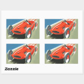 Sticker Rectangulaire Course automatique vintage (Feuille)