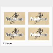 Sticker Rectangulaire Course de vélos personnalisée (Feuille)