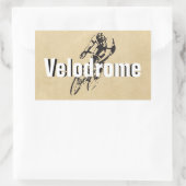 Sticker Rectangulaire Course de vélos personnalisée (Sac)