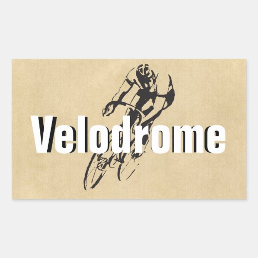 Sticker Rectangulaire Course de vélos personnalisée (Devant)