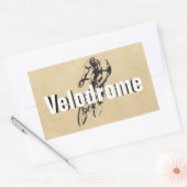 Sticker Rectangulaire Course de vélos personnalisée (Enveloppe)