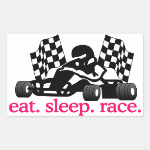 Sticker Rectangulaire Course (disparaissent le kart)