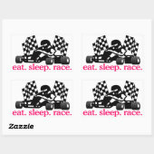 Sticker Rectangulaire Course (Go Kart) (Feuille)