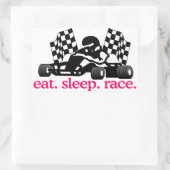 Sticker Rectangulaire Course (Go Kart) (Sac)