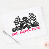 Sticker Rectangulaire Course (Go Kart) (Enveloppe)
