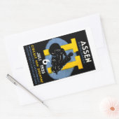 Sticker Rectangulaire Course Internationale De Moto 1935 (Enveloppe)