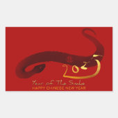 Sticker Rectangulaire Couteau de peinture original chinois Lunaire de No (Devant)