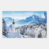 Sticker Rectangulaire Coutume de scène hivernale (Devant)