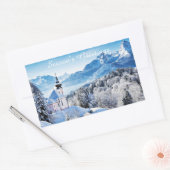 Sticker Rectangulaire Coutume de scène hivernale (Enveloppe)