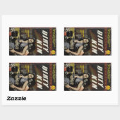 Sticker Rectangulaire Couvercle sale (Feuille)