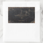 Sticker Rectangulaire Couverture du livre antique Ajouter du texte (Sac)