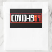 STICKER RECTANGULAIRE COVID-1984 (Sac)
