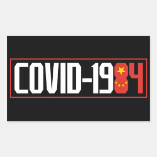 STICKER RECTANGULAIRE COVID-1984