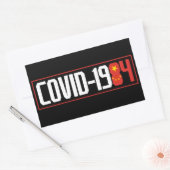 STICKER RECTANGULAIRE COVID-1984 (Enveloppe)