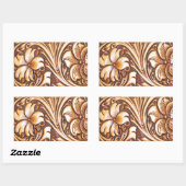 Sticker Rectangulaire Cowboy Mode Western Pays Cuir à outils (Feuille)