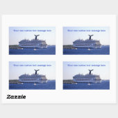 Sticker Rectangulaire Cozumel Cruise Ship Visit Custom (Feuille)