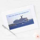 Sticker Rectangulaire Cozumel Cruise Ship Visit Custom (Enveloppe)