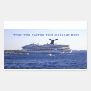 Sticker Rectangulaire Cozumel Cruise Ship Visit Custom