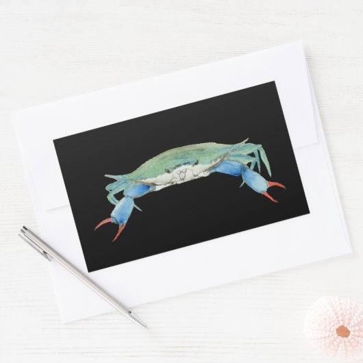 Sticker Rectangulaire Crabe (Enveloppe)