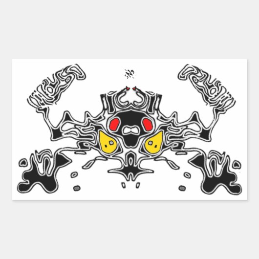 Sticker Rectangulaire Crabe malin (Devant)