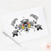 Sticker Rectangulaire Crabe malin (Enveloppe)