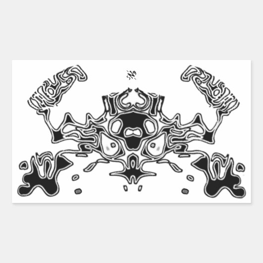 Sticker Rectangulaire Crabe malin 3 (Devant)