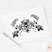 Sticker Rectangulaire Crabe malin 3 (Enveloppe)