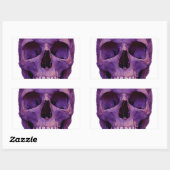 Sticker Rectangulaire Crâne (Feuille)