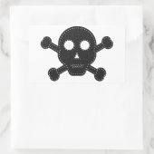 Sticker Rectangulaire Crâne à flancs noirs (Sac)