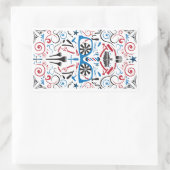 Sticker Rectangulaire crâne à sucre de barbershop (Sac)