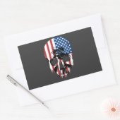 Sticker Rectangulaire Crâne américain (Enveloppe)