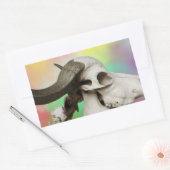 Sticker Rectangulaire Crâne de buffle sur un Arrière - plan d'aquarelle (Enveloppe)