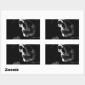 Sticker Rectangulaire Crâne de faucheuse (Feuille)