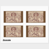 Sticker Rectangulaire Crâne de Oaxaca, La Calavera Oaxaqueña (Feuille)