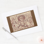 Sticker Rectangulaire Crâne de Oaxaca, La Calavera Oaxaqueña (Enveloppe)