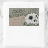 Sticker Rectangulaire Crâne de tromperie de masse (Sac)