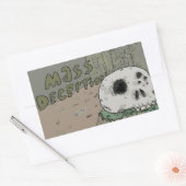 Sticker Rectangulaire Crâne de tromperie de masse (Enveloppe)
