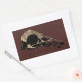 Sticker Rectangulaire Crâne d'oiseau (Enveloppe)