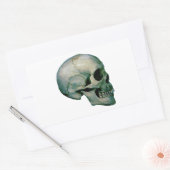 Sticker Rectangulaire Crâne du profil (Enveloppe)