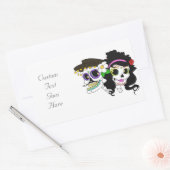 Sticker Rectangulaire Crâne festif mexicain (Enveloppe)