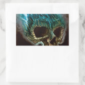 Sticker Rectangulaire Crâne flamboyant (Sac)