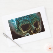 Sticker Rectangulaire Crâne flamboyant (Enveloppe)