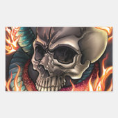 Sticker Rectangulaire Crâne + serpent (Devant)