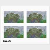 Sticker Rectangulaire Crapaud commun (Feuille)