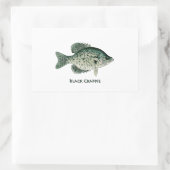 Sticker Rectangulaire Crappie noire (Sac)