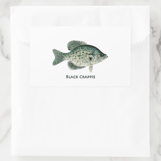 Sticker Rectangulaire Crappie noire (Sac)