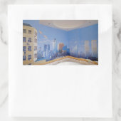 Sticker Rectangulaire Crash de Londres New York (Sac)