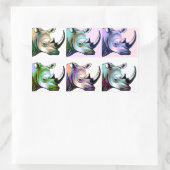 Sticker Rectangulaire Crash de Rhinos Pop Art (Sac)