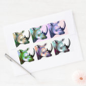 Sticker Rectangulaire Crash de Rhinos Pop Art (Enveloppe)