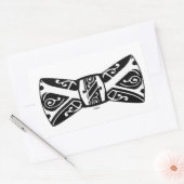 Sticker Rectangulaire Cravate noir et blanc (Enveloppe)